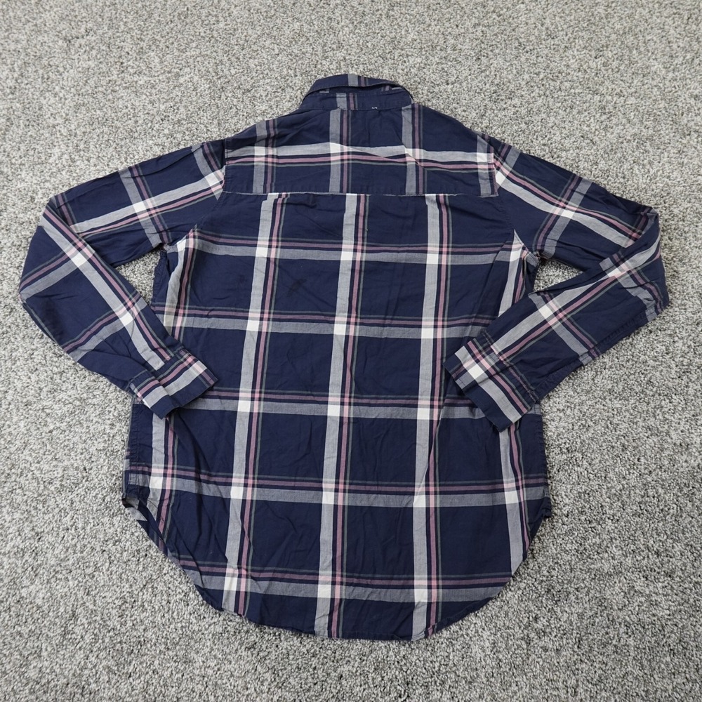 Abercrombie Fitch Shirt Womens M Blue Long Sleeve Button Up Casual Preppy Grunge - Picture 5 of 10